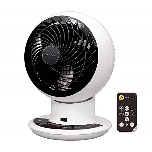 Iris Ohyama, Silent, Oscillating and Ultra-Powerful Fan with DC Jet Motor and Remote Control - Woozoo - PCF-SDC15T, White, 25 W, 43 m sq