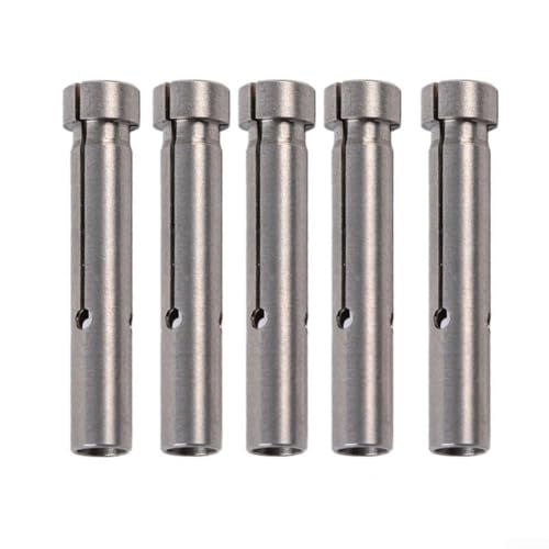 5PCS Engraving Chuck Adapter for Router Bits 3.175mm to 2.35mm Shank Converter Sleeve with High Clamping and Vibration Resistance(3.17MM to 2.35MM)