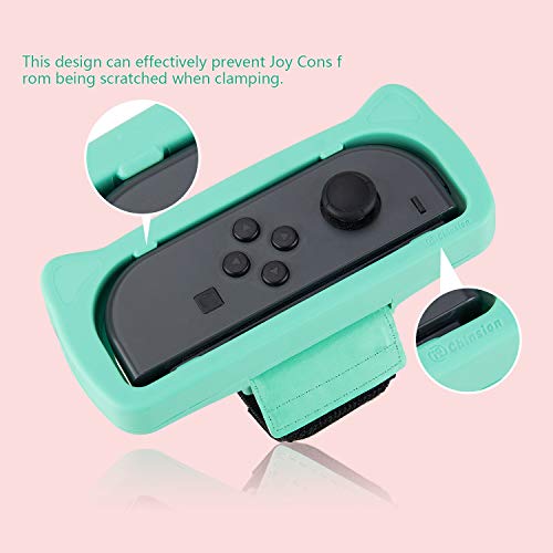 Wristbands Compatible with Just Dance 2025 2024 2023 Switch Game, ID CHINSION Adjustable Elastic Straps Compatible with Nintendo Switch Controllers for Adults Teens and Kids, Blue Pink and Green