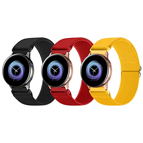 WNIPH 20mm Bracelet de Montre compatible avec Samsung Galaxy Watch 4 40mm 44mm/Watch 4 Classic 42mm 46mm/Watch Active 2 40mm 44mm/Watch 3 41mm/Gear S2 Classic/Gear Sport,Nylon Élastique Remplacement Cover