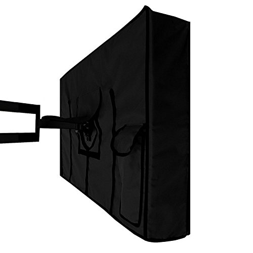 Copertura TV Antipolvere,Copri TV da Esterno Set di Copertura Impermeabile Antipolvere dello Schermo della TV Oxford della Cassa della Televisione Nera di Oxford 22 'a 70' '(36 38inch)