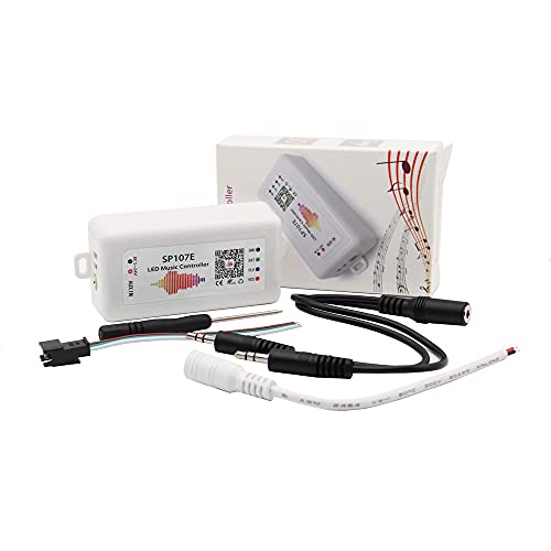 LOAMLIN WS2811 WS2812B WS2813 WS2815 SK6812 Pixels LED Strip Controller Bluetooth/Music SP107E Smart LED Controller DC5-24V (SP107E)