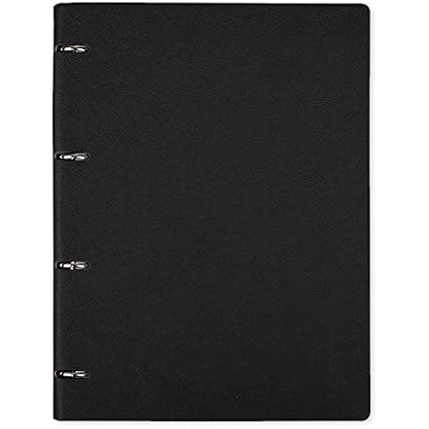 Binder Ruled Notebook A4 Executive Origaniser Refillable Planner Round Ring Binder Leather Cover Notepad Cover