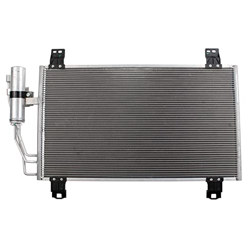 Image of TRQ Air Conditioning A /C Condenser Receiver Drier Compatible with 2016-2021 Mazda CX-3 2016 Scion iA 2019-2020 Toyota Yaris 2017-2018 Yaris iA