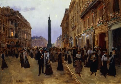 Impression tableaux peinture sur toile la rue de la paix décoration chambre 60x90