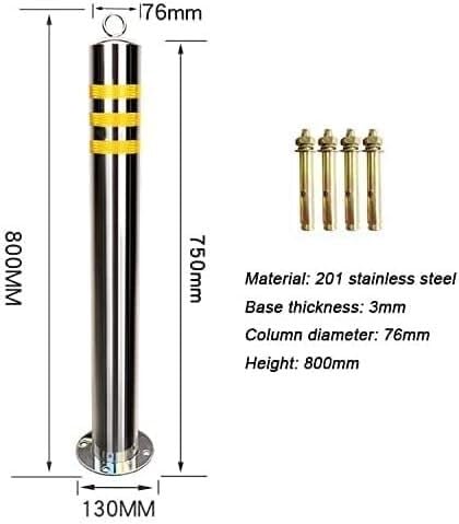 TGBHM Safety Bollard Safety Parking bollards Stainless Steel Bollard Post Parking Barrier with Chain for Garage Driveway Barrier for Parking LotTraffic Control,