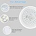 DLLT 24W Modern Dimmable Led Flush Mount Ceiling Light Fixture with Remote, 13 Inch Round Close to Ceiling Lights for Bedroom/Kitchen/Dining Room Lighting, Timing, 3000K-6000K 3 Light Color Changeable