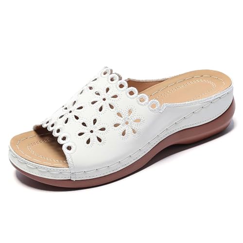Sandales femme été compensées légères plateforme pieds larges chic