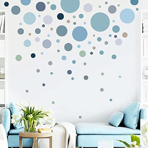 Polka Dot Wall Decals Colorful Circle Wall Stickers DIY Removable Peel and Stick Boho Cute Round Window Wall Decals for Kids Bedroom Nursery Classroom Home Decor