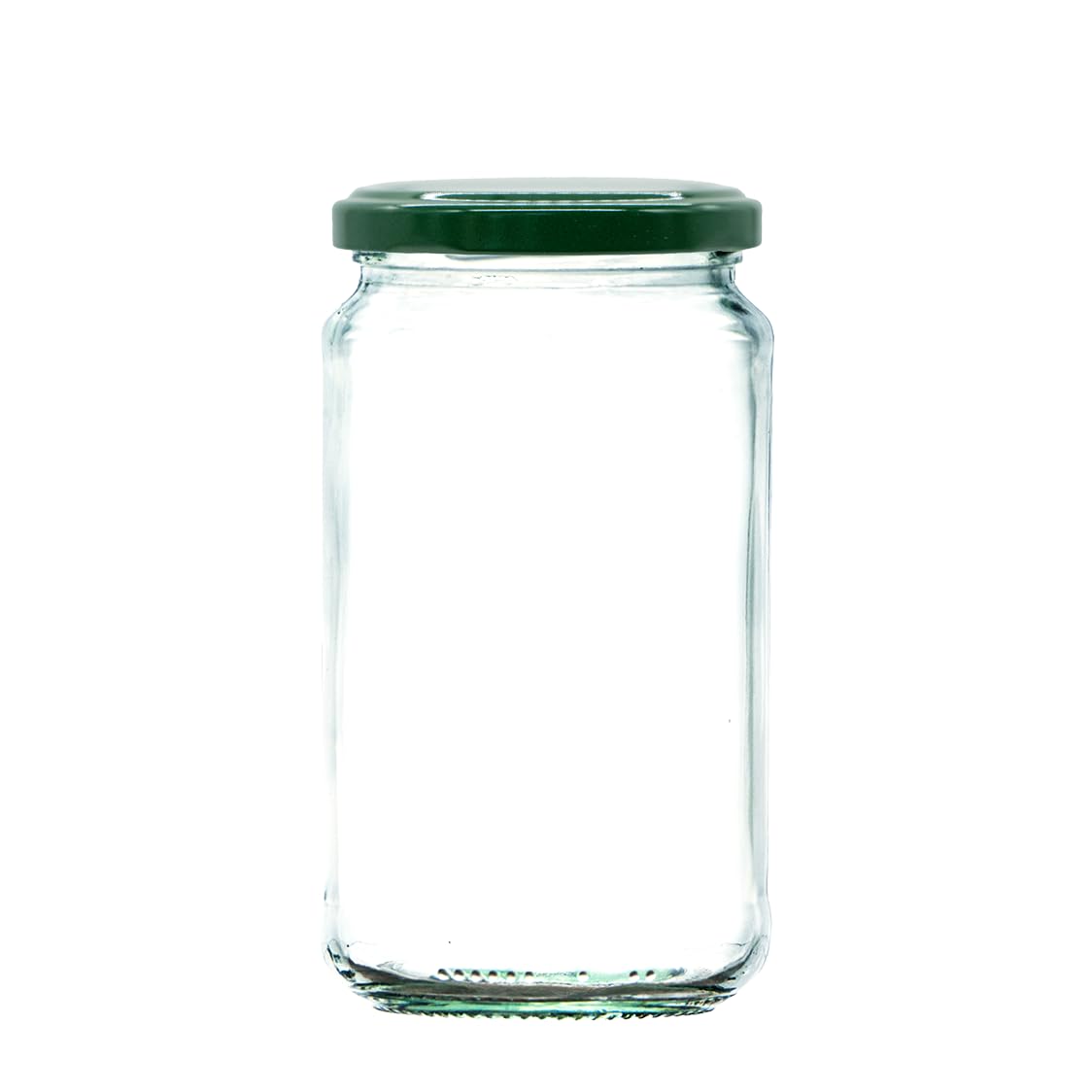 Wares Of Knutsford Green 1Lb / 370Ml Airtight Glass Jam Jars With Coloured Twist Lids | Preserving Jars For Jam, Honey, Chutney & Marmalade | Dishwasher Safe (, 24)