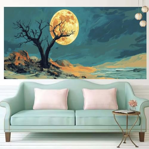 Diamond painting les arbres grand format 60x150cm pour decoration murale