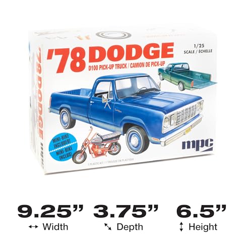 MPC 1978 Dodge D100 Custom Pickup Modelo a Escala 1:25 miniatura 5