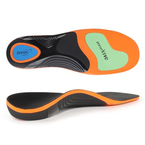 GemChve Plantillas Fascitis Plantar,Arco Pie Aplicable para Pies Planos,Dolor en Los Pies Aplicable a Zapatillas Deportivas y Calzado de Seguridad Orange 43-44.5 EU