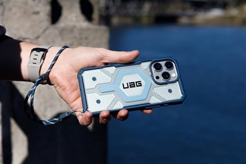 Image of Urban Armor Gear UAG Pathfinder Clear Magnetic Compatible, Slim Fit Rugged Protective Case /Cover Designed for iPhone 16 Pro (6.3-Inch) (2024) (Military Drop Tested) - Ice