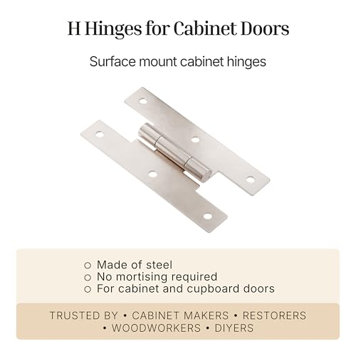 Charnières en nickel satiné H14-H530-3-SN-PR à pivotement fluide pour portes de placard - 3