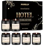 Hotel Scented Candles Set, 6 Pack Candles for Home Scented, Luxury Aromatherapy Jar Candle Gifts for Men & Women, Natural Soy Wax Long Lasting Candle Kit for Fathers Day, Birthday, Christmas
