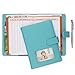 Protege carnet de sante bebe enfant personnalise pour Garçon avec STYLO | Couverture carnet vaccination | Pochette ordonnance et carte vitale | BONUS autocollants | Coffret cadeau naissance original