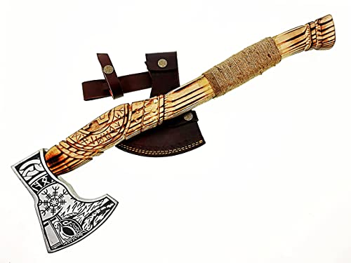 AX-7000-Custom-Gift-Forged-Carbon-Steel-Viking-Axe-with-Rose-Wood-Shaft-Viking-Bearded-Camping-Axe-AX-7000-AX-7000