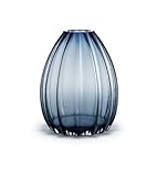 Lieferumfang: Vase H34 cm aus Glas, blau