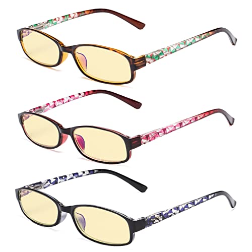 Image of Eyekepper 3 Pack Blue Light Blocking Eyeglasses Crystal Clear Computer Readers
