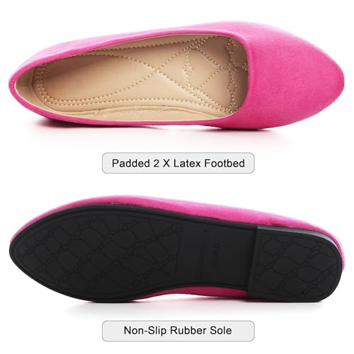 Image of Dear Time Women's Flats Comfortable Slip On Ballet Flats Soft Solid Casual Shoes