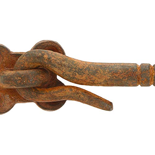 Image of A29 Cabin Hook, 4 inches Iron Eye Latches Cabin Door Gate Latches, Window Sash Catch Hook Lock, Rust Finish