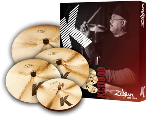 Avedis Zildjian KCD900 4PIECE MEDIUM THIN K CUSTOM DARK CYMBAL SET - TRADITIONAL FINISH With ZKEY