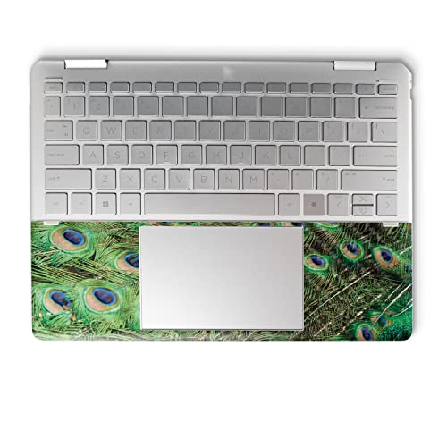 Image of MightySkins Carbon Fiber Skin Compatible with HP Spectre x360 14 inch (2022) Full Wrap Kit - Peacock Pattern | Protective, Durable Textured Carbon Fiber Finish | Easy to Apply | Made in The USA