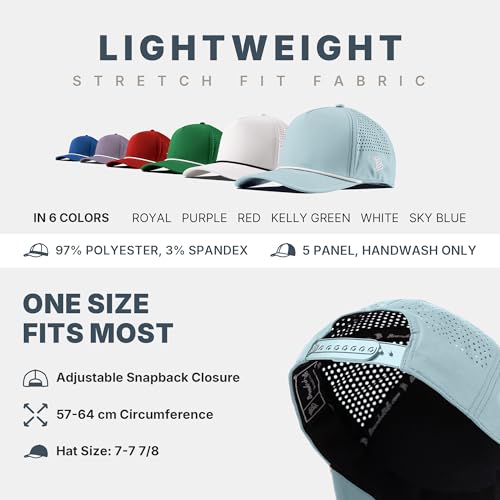 Image of Branded Bills Heritage Old Glory PVC 5-Panel Performance Hat for Men | Baseball Cap