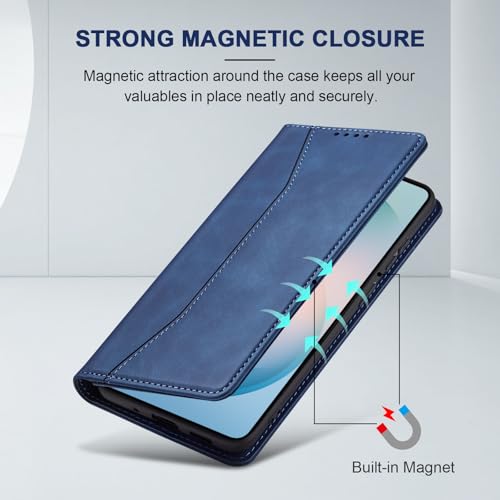 Image of Jasonyu Flip Wallet Case for Samsung Galaxy S26 5G,Blue