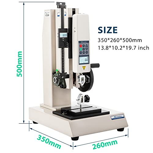 Mxmoonfree 500N Digital Force Gauge Push Pull Gauge With Force Gauge Stand Wheel-Operated Manual Push Pull Test Stand Stroke 180Mm/7" With Digital Scale And Hjj-001 Clamp X2 (Hld Test Stand+Hp-500N) #TOP5
