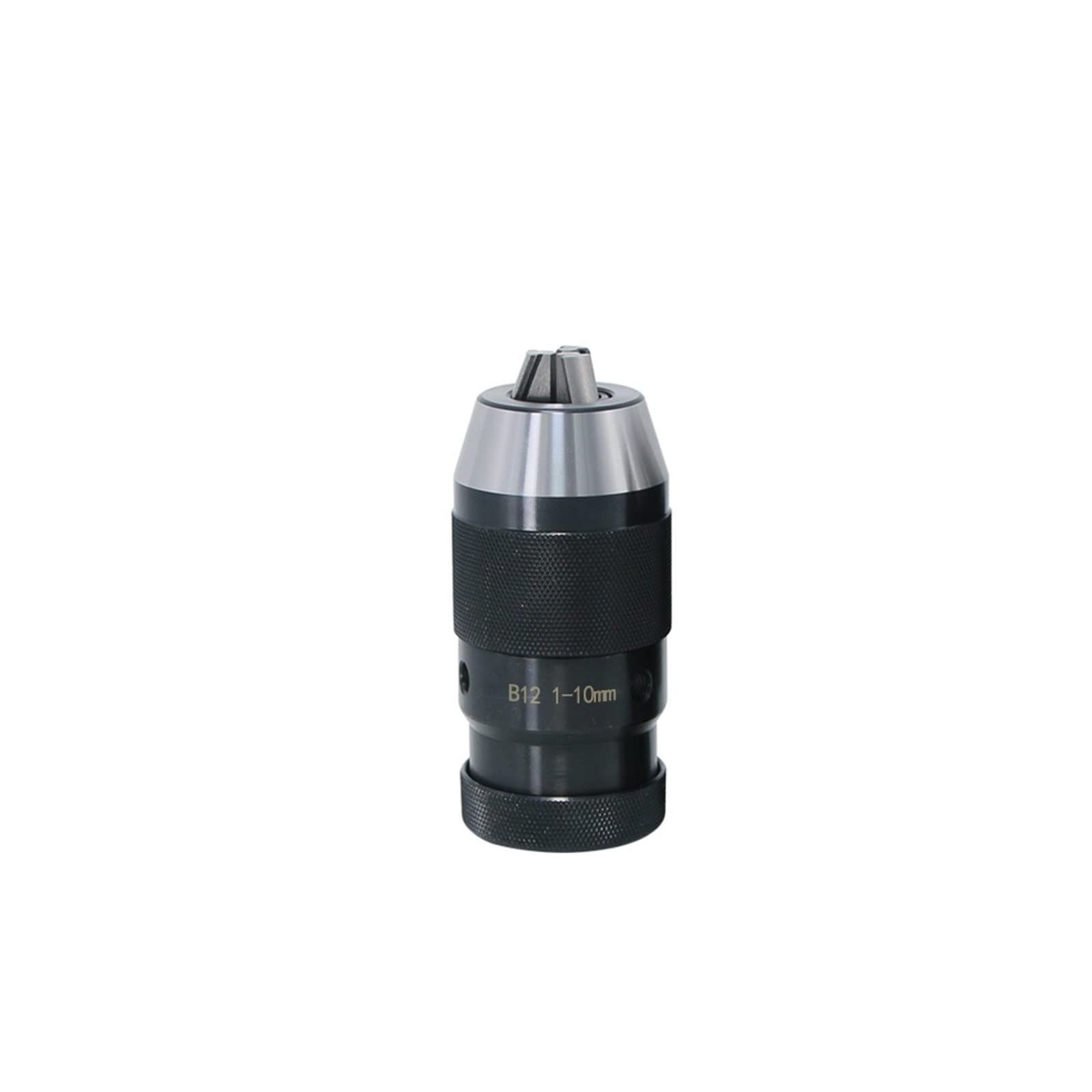 Mandrino autoserrante Automatico B10 B12 B16 B18 B22 MT1/2/3/4 Biella con Codolo Conico Universale (Color : Black, Size : B12 1-10mm)