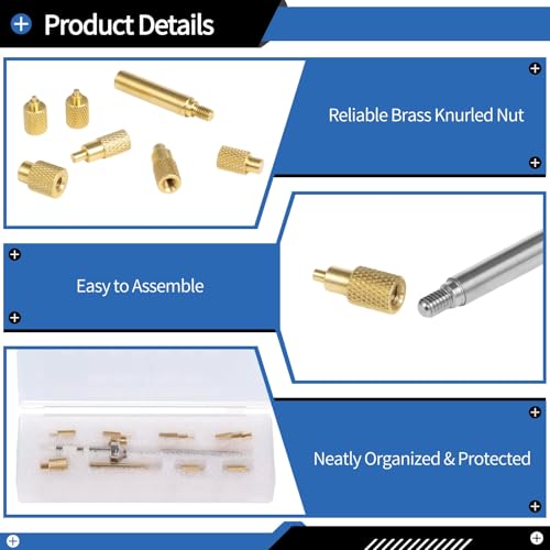 Image of Soldering Adapter and Tips Set, Soldering Iron Tips Screw-in Set, Soldering Iron Heat Set, M2 M2.5 M3 M4 M5 M6 M7 M8, 3D Printing Supplies, Compatible with TS100 TS101 Pine64 936 Soldering Pen