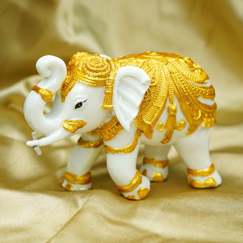 Ekhasa Elephant Show Pieces for Home Decor Living Room Decorative Items | Showpieces Gift Items for Decoration | Center Table Tv Unit Showcase Shelf Office Desk Interior Artifacts Vasthu Statue