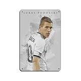 Lukas Podolski Blechschild, Vintage, Metall, Pub, Club, Café, Bar, Zuhause, Wandkunst, Dekoration, Poster, 20 x 30 cm