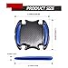 Pleoos 8PCS Car Door Handle Stickers, Universal Anti-Scratches Auto Door Handle Protective Films, 3D Carbon Fiber Anti Scratches Protective Films, with Safety Reflective Strips (Blue)