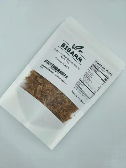 Miniatura 3 de BIBAMM Camarón tostado de 3 onzas, 100% natural, camarones secos, aperitivo de mariscos secos, bolsa resellable, sin OMG, listo para comer