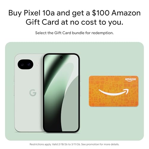 Image of Google Pixel 10a - Fog - 128 GB with $100 Amazon Gift Card