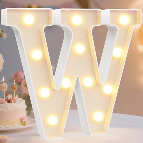 Image of Pooqla LED Marquee Letter Lights Sign, Light Up Alphabet Letter for Home Party Wedding Decoration W