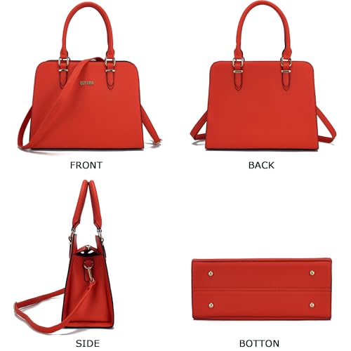 Image of Qiyuer Satchel Purses For Women Handbag And Wallet Set Tote Bag | Premium Vegan Leather,Matching Wallet,RFID Blocking,Work,Casual