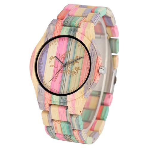 Montre à quartz en bambou GAGALU le cadeau vintage parfait pour homme et femme