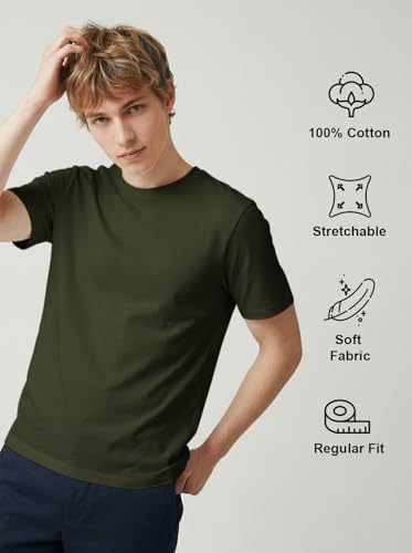 Image of INDISSH T-Shirt for Man | Regular and Plus Size Upto 7XL | Gym Graphic Printed | Round Neck Cotton Fabric Regular fit Casual T-Shirt for man - RNM-Conquer-PAR