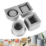 blumentöpfe betonieren 【Zweischichtige Struktur】Unsere Beton Blumentopf Formen bestehen aus Silikon-Liner und Kunststoffrahmen, Sie brauchen sich keine Sorgen machen, dass die Form das Gewicht von Beton oder ungleichmäßige Kraft nicht tragen kann und ein unregelmäßiges Pflanzgefäß erhält.