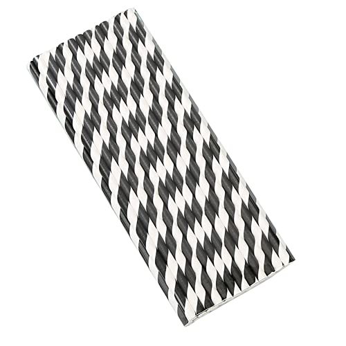 25 Pitillos de Papel Biodegradables Negro
