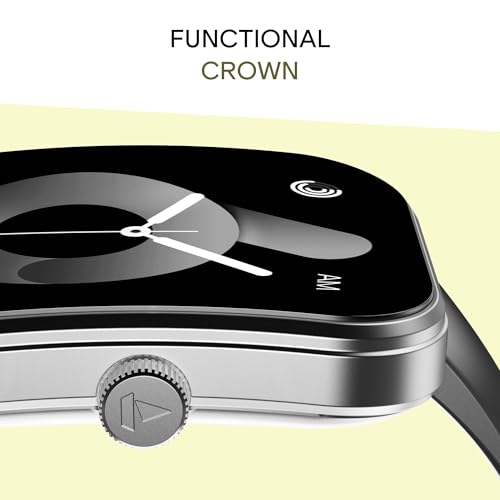 Image of boAt Wave Sigma 3 Curv Smartwatch with 2.01 inch (5.33 cm) Immersive Curved Display, Metallic Finish, Functional Crown, BT Calling, Sleep, Stress, Heart Rate & SpO2 Monitoring, SOS, IP68 (Black Active)