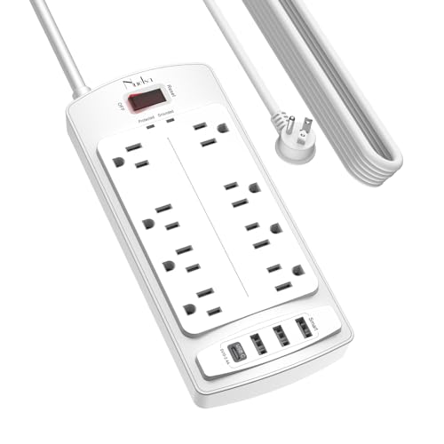50% Off Nuetsa Surge Protector Power Strip with 8 Outlets & 4 USB Ports