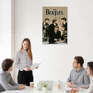 LUISAS Poster décoratif sur toile The Beatles Rock Band – Poster mural moderne pour chambre à coucher – 50 x 75 cm - Les Beatles, Paul McCartney, John Lennon, RIngo Starr, George Harrison LUISAS Poster décoratif sur toile The Beatles Rock Band - Poster mural moderne pour chambre à coucher - 50 x 75 cm – Image 5