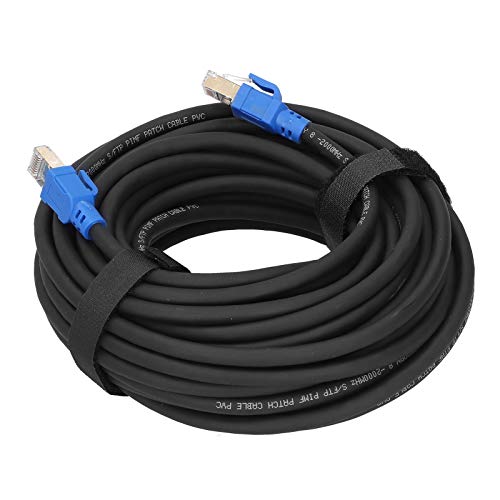 Cable Ethernet Cat8 Cables LAN RJ45 Chapados en Oro de Alta Velocidad para Adaptadores de Redes, Ethernet Cat8 de 40 Gbps 2000 Mhz para Hogar/oficina Inteligente (12 m/39,4 pies)