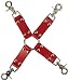 KinkLab Bondage Basics Leather Hogtie, Red