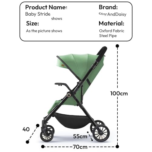Image of StarAndDaisy Stroller for Baby Boy Girl 0 to 5 Years /Foldable Baby Stroller Light Weight with Multi-Level Seat Recline, 5 Point Safety Belt, & Canopy Pram for Kid (Grey)
